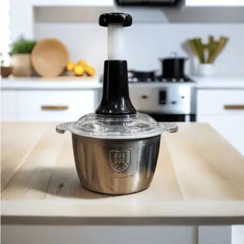 Stainless Steel Multifunctional 2LTR Hand Push Chopper Press Start Quick