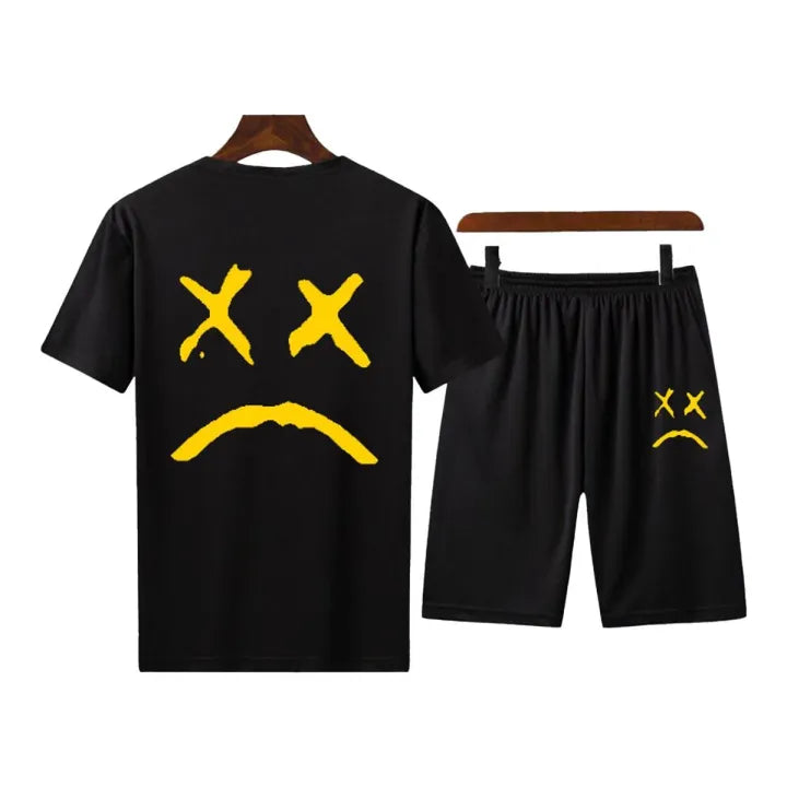 Round Neck T Shirt And Shorts Cotton Half Sleeves Tees Summer Collection