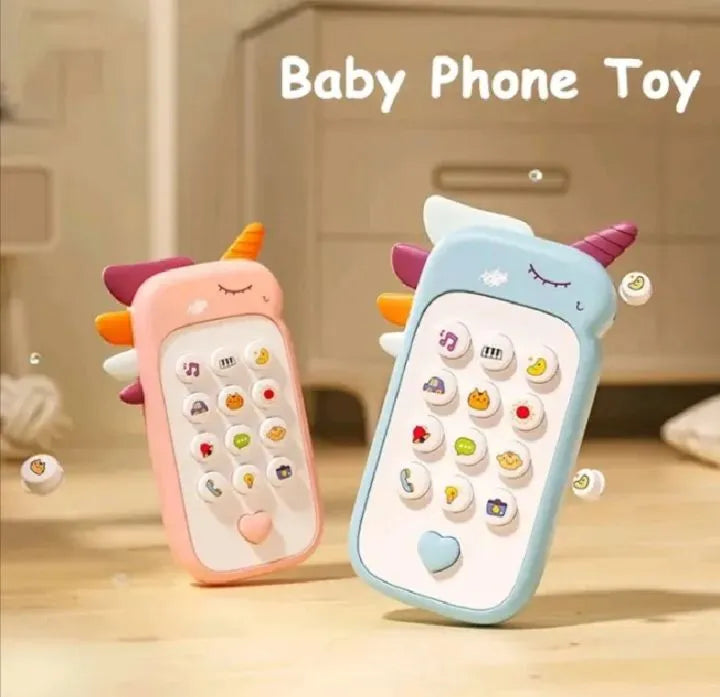 Baby Phone Toy – Musical Sound Telephone with Teether & Lights | Interactive Educational Toy for kids