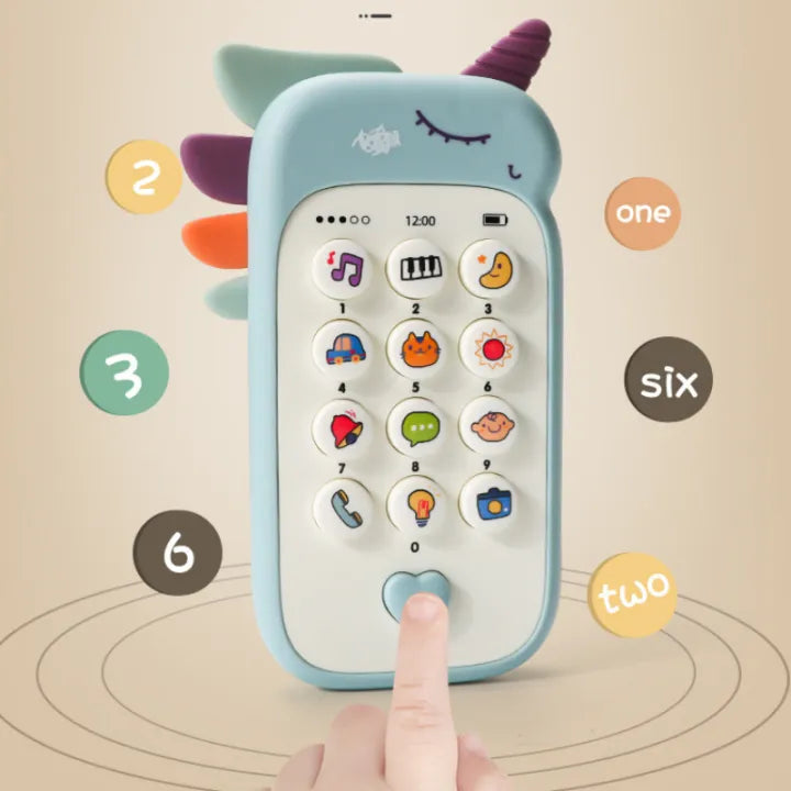 Baby Phone Toy – Musical Sound Telephone with Teether & Lights | Interactive Educational Toy for kids