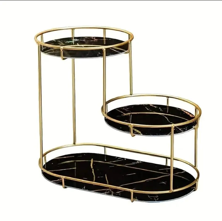 Makeup Storage Rack, Cosmetic Storage Shelf, Makeup Organizer, Dressing Table, Makeup and Perfume Organizer, 3 round Floors 1 round floor